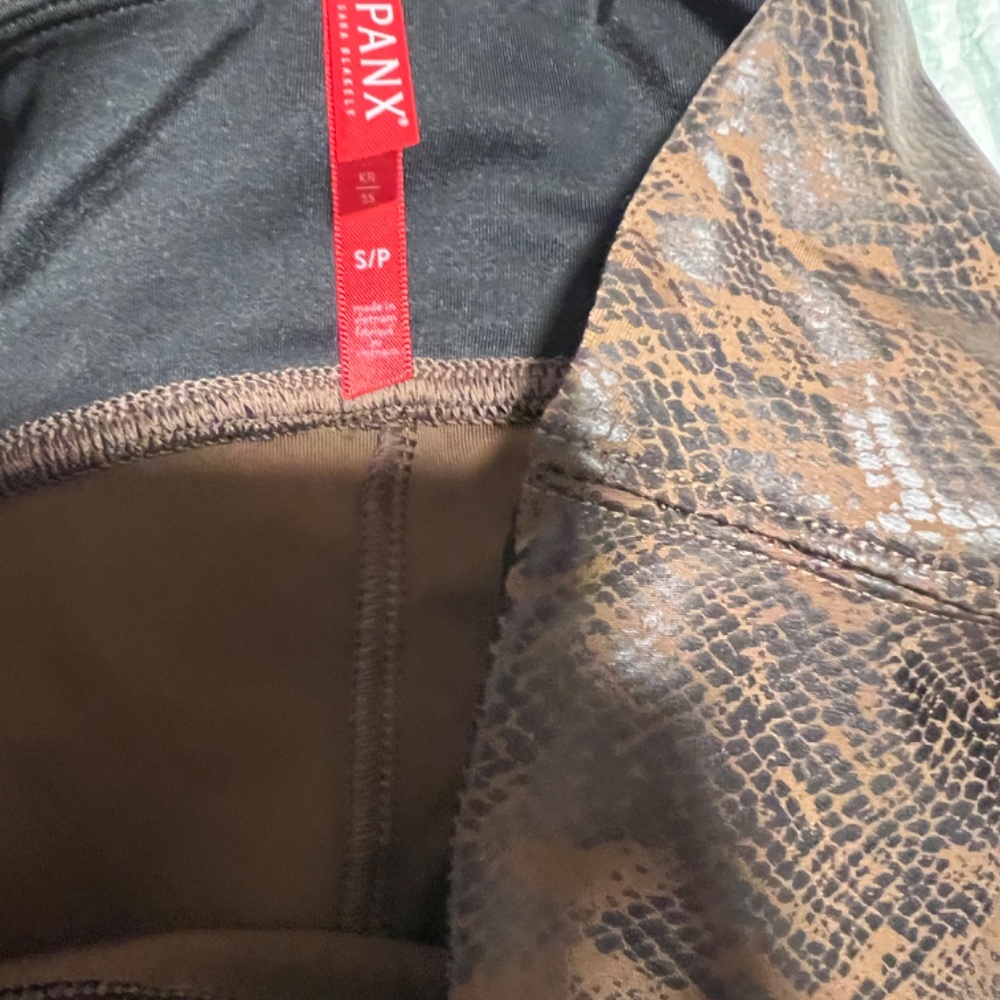 Spanx Brown Leggings Python Print - image 2